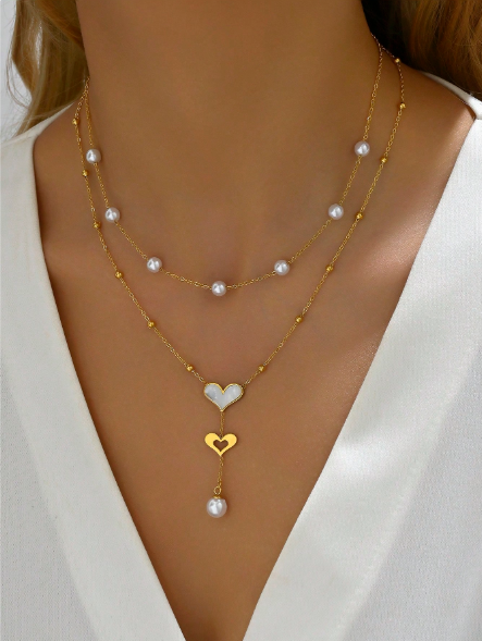 Collar Corazón Dorado & Ónix 18K (Copia)
