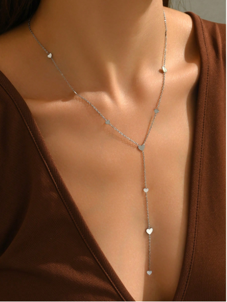 Collar Corazones en Cascada